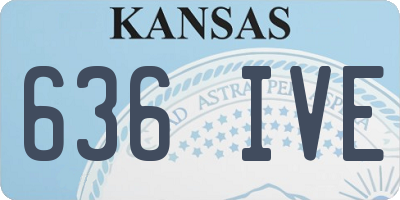 KS license plate 636IVE