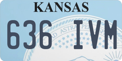 KS license plate 636IVM