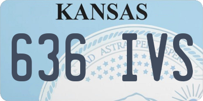 KS license plate 636IVS