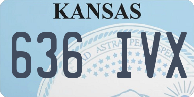 KS license plate 636IVX