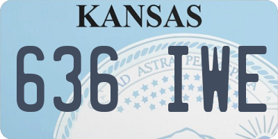 KS license plate 636IWE