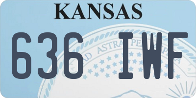 KS license plate 636IWF