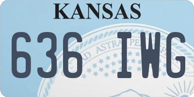 KS license plate 636IWG