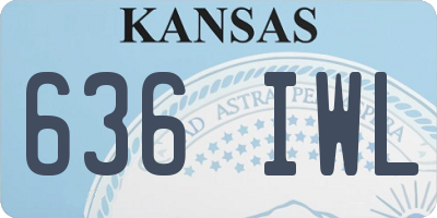 KS license plate 636IWL