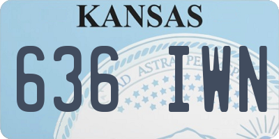 KS license plate 636IWN