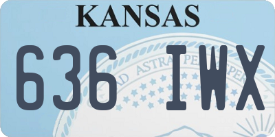 KS license plate 636IWX