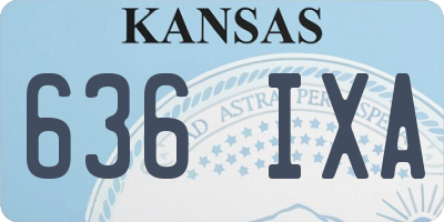 KS license plate 636IXA
