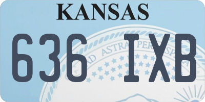 KS license plate 636IXB