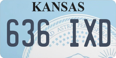 KS license plate 636IXD