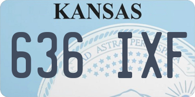 KS license plate 636IXF