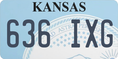 KS license plate 636IXG