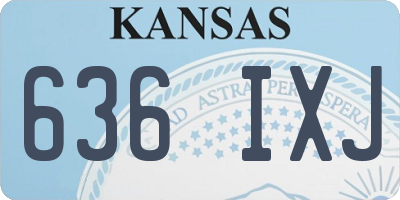 KS license plate 636IXJ