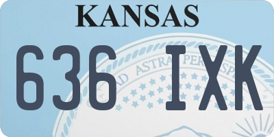 KS license plate 636IXK