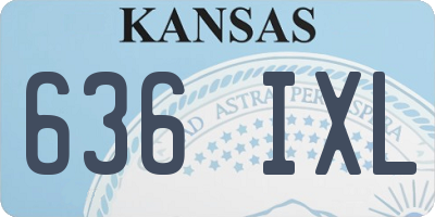 KS license plate 636IXL