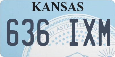 KS license plate 636IXM
