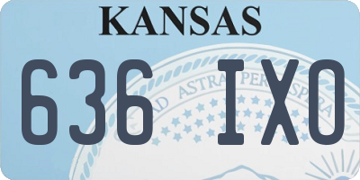 KS license plate 636IXO