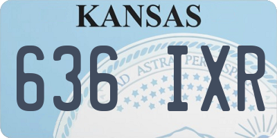 KS license plate 636IXR