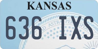 KS license plate 636IXS