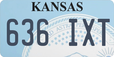 KS license plate 636IXT