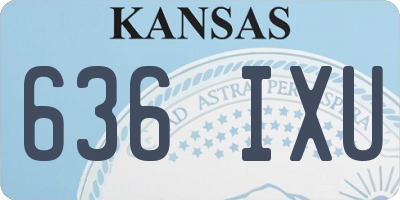 KS license plate 636IXU