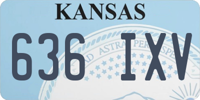 KS license plate 636IXV