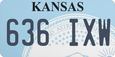 KS license plate 636IXW