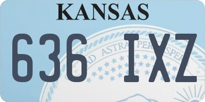 KS license plate 636IXZ