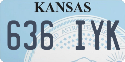 KS license plate 636IYK