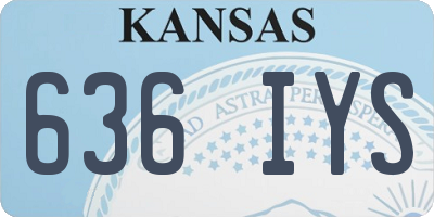 KS license plate 636IYS