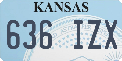KS license plate 636IZX