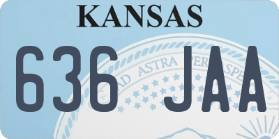 KS license plate 636JAA