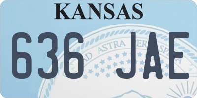 KS license plate 636JAE