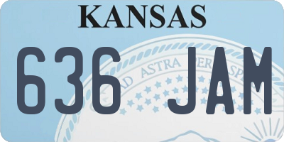 KS license plate 636JAM