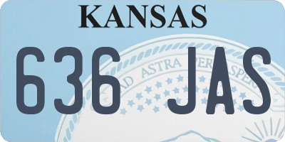 KS license plate 636JAS
