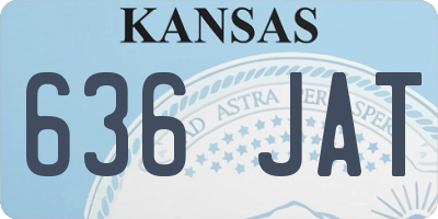 KS license plate 636JAT