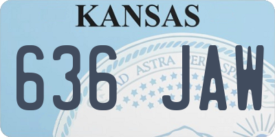 KS license plate 636JAW