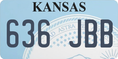 KS license plate 636JBB