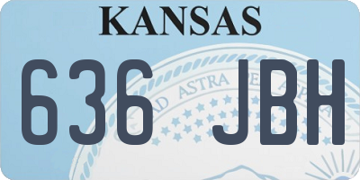 KS license plate 636JBH