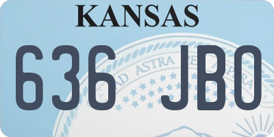 KS license plate 636JBO