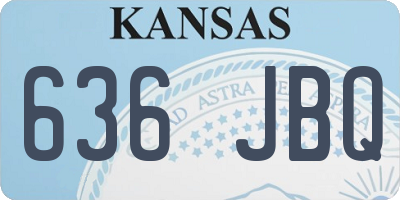 KS license plate 636JBQ