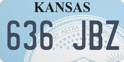 KS license plate 636JBZ
