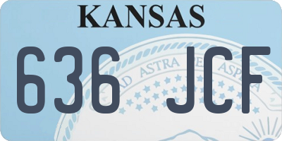 KS license plate 636JCF