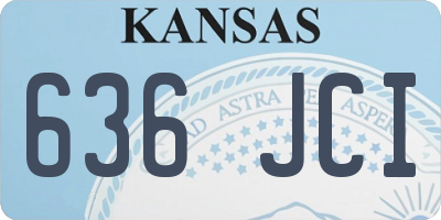 KS license plate 636JCI