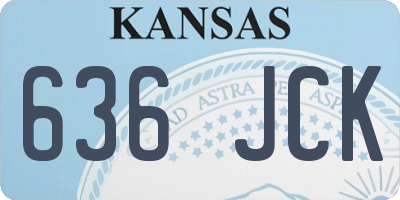 KS license plate 636JCK