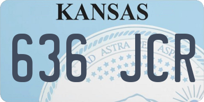 KS license plate 636JCR