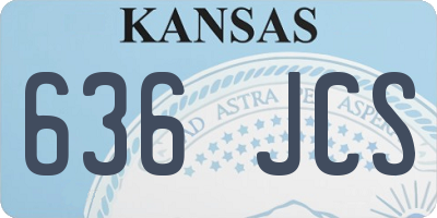 KS license plate 636JCS