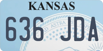 KS license plate 636JDA
