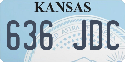 KS license plate 636JDC