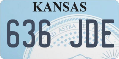 KS license plate 636JDE