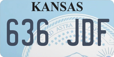 KS license plate 636JDF